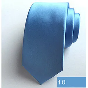 Wholesale Ties Men Custom Logo Classic Plain Slim Polyester Woven Solid color Necktie