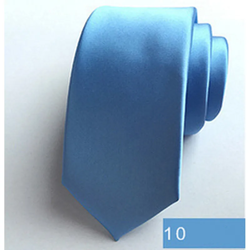 Wholesale Ties Men Custom Logo Classic Plain Slim Polyester Woven Solid color Necktie