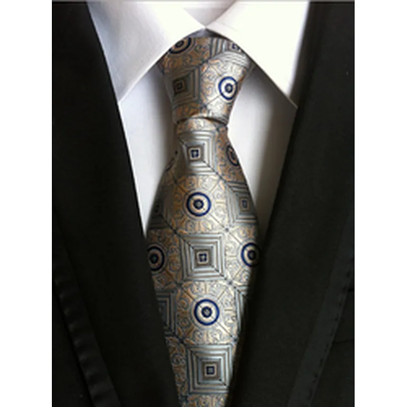 Wholesale Silk Neckties Men Luxury Paisley Silk Ties Jacquard Woven Polyester Cravate Homme