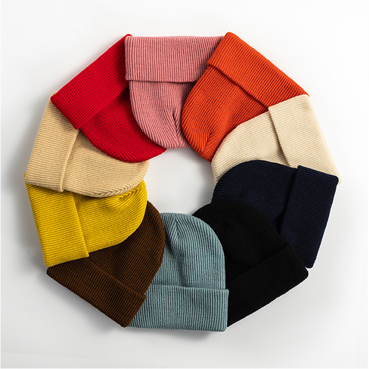 Woman Cheap Fashion Beanie Winter Hats Knitted Cap Winter Plain Women'S Knitted Beanie Hats