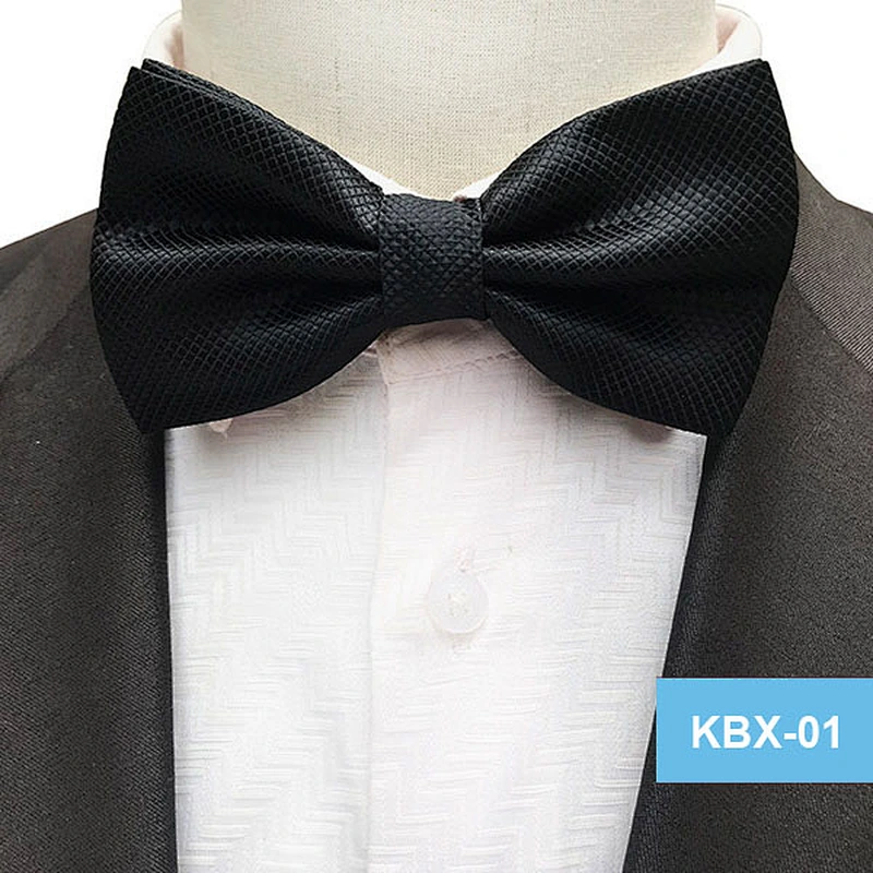 Hot Selling Boys Black Cheap Polyester Satin Bow Tie For Gift