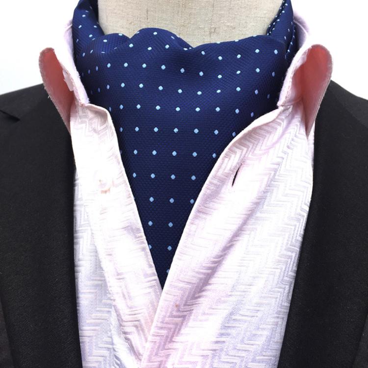 Classic Paisley Cravate Homme Casual Dot Folard Mens Ascot Polyester Jacquard Woven Ties For Men Italian