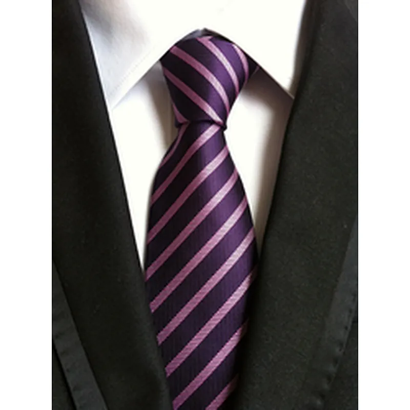 Wholesale Gravata Masculina Luxury Jacquard Woven Mens Neck Tie Set Stripe Ties For Men Italian