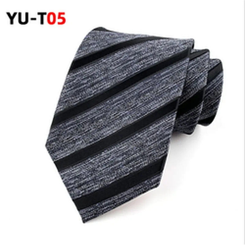 Classic Striped Neck Ties For Men Luxury Jacquard Corbatas Hombres Polyester Woven Necktie Set Gift Box Custom Logo