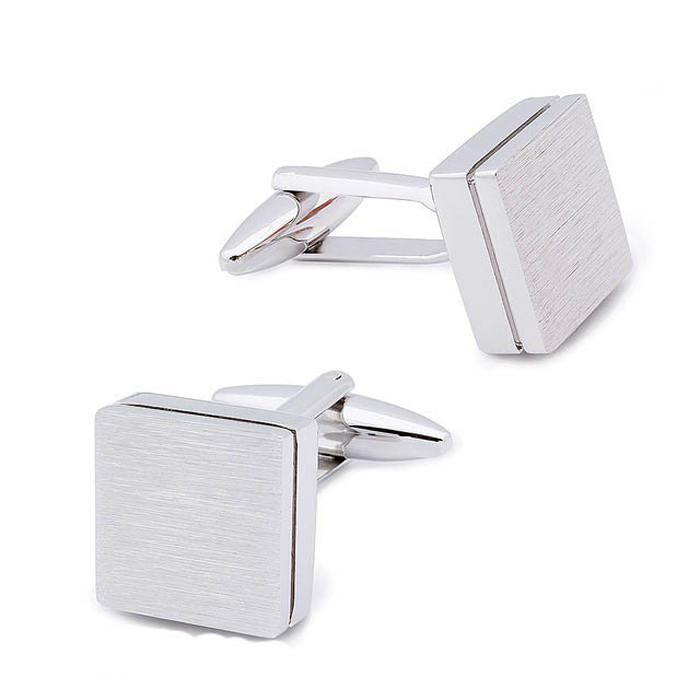 Wholesale New Fashion Metal Cufflinks Cuff Links or Tie Clips Mens Jewelry Custom Color Brass White Steel Printing
