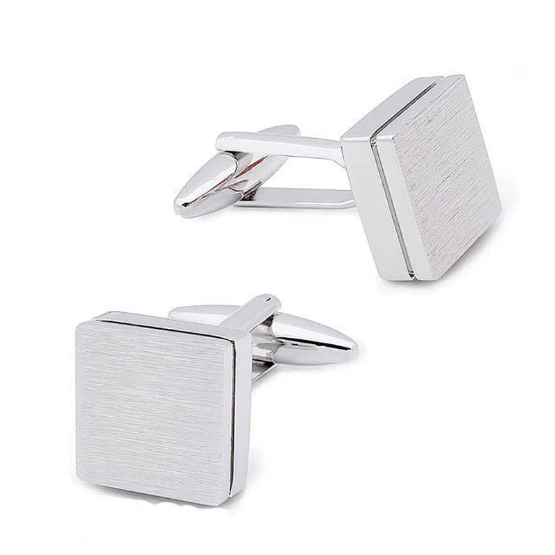 Wholesale New Fashion Metal Cufflinks Cuff Links or Tie Clips Mens Jewelry Custom Color Brass White Steel Printing
