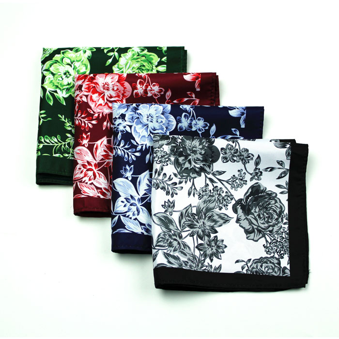 100% silk pocket square with logo design handkerchief, cartoon handkerchief, monogram handkerchief