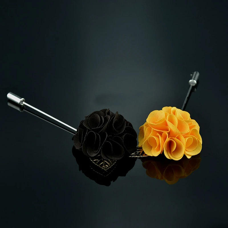 Custom flower boutonniere wedding Fashion womens brooch flower pin Wholesale flower lapel pins mens suit