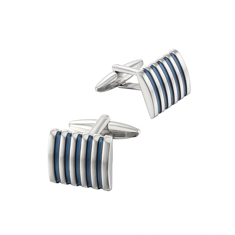 Wholesale New Fashion Metal Cufflinks Cuff Links or Tie Clips Mens Jewelry Custom Color Brass White Steel Printing