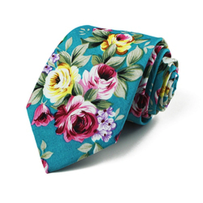 Chinese Classical Style Neck Ties For Men Casual Floral Ties Men Set Cotton Ties Men Necktie Set Gift Box