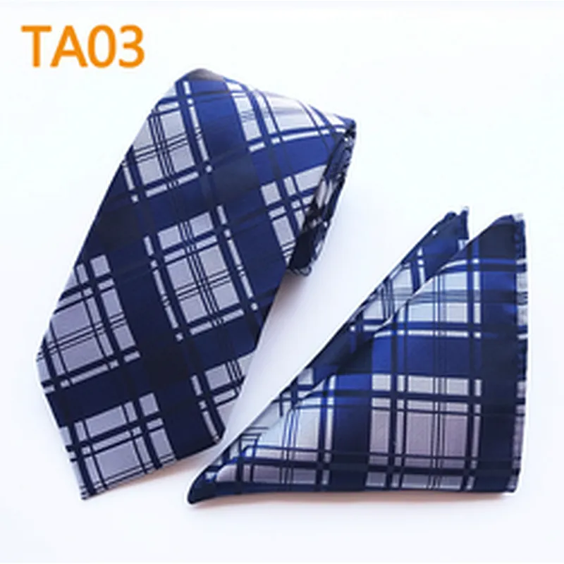 Fashion Mens Polyester Tie and Pocket Square Set