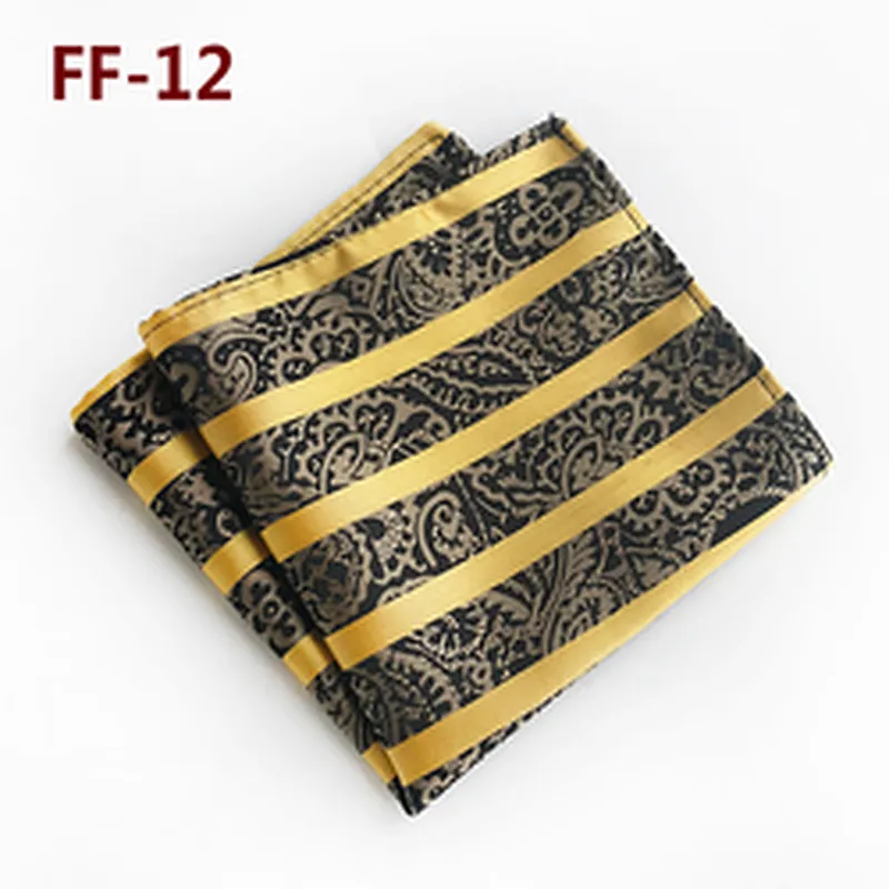 Striped Handkerchief Custom Print Soft Hanky For Men Jacquard Woven Pocket Squares For Men
