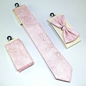 Wholesale Gentlemen Polyester Handkerchief Mens Tie and Pocket Square Set