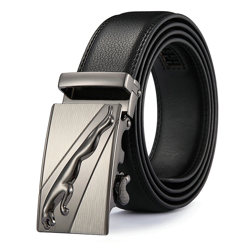 Wholesale Luxury Business Ratchet Automatic Genuine Leather Men's Fashion Belt