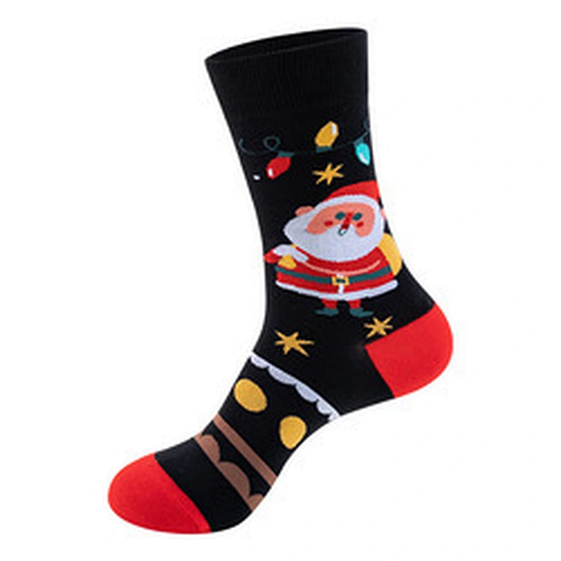 Wholesale men Christmas knitting Woven socks Snowman Santa cartoon socks Unisex European and American style Christmas socks