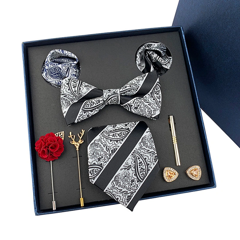 fashion silk polyester tie and cufflinks set