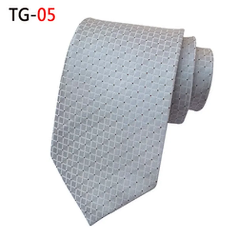 Classic Grid Corbatas Hombres Polyester Woven Neck Ties For Men Luxury Ties Men Custom Logo