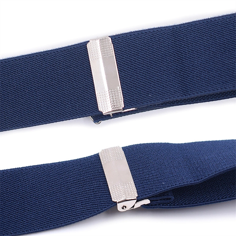 custom Adult 3 clip strap Y-type solid color boys suspenders strap clip