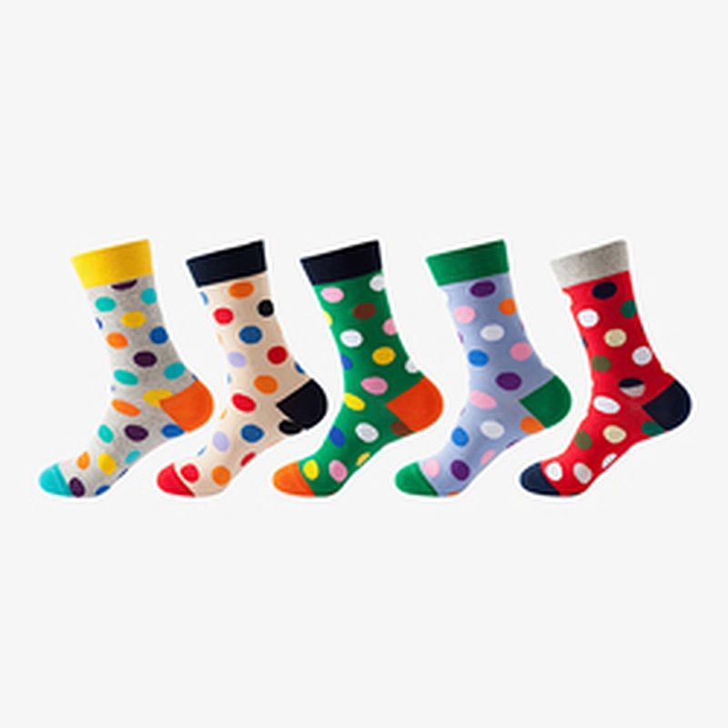 custom 40 units of men's novelty woven colorful crew patterned socks size EU37-44