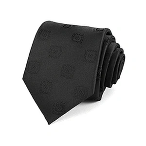 Fashion Custom Logo Business Mens Black Silk Neck Ties For Men