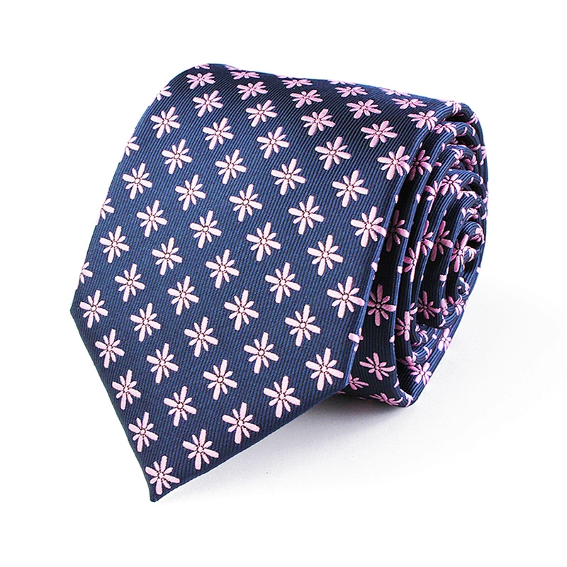 Custom Casual Fashionable Neck Tie Gift Set Polyester Ties Dot Jacquard Cravate Homme Men Necktie Ties For Men Italian