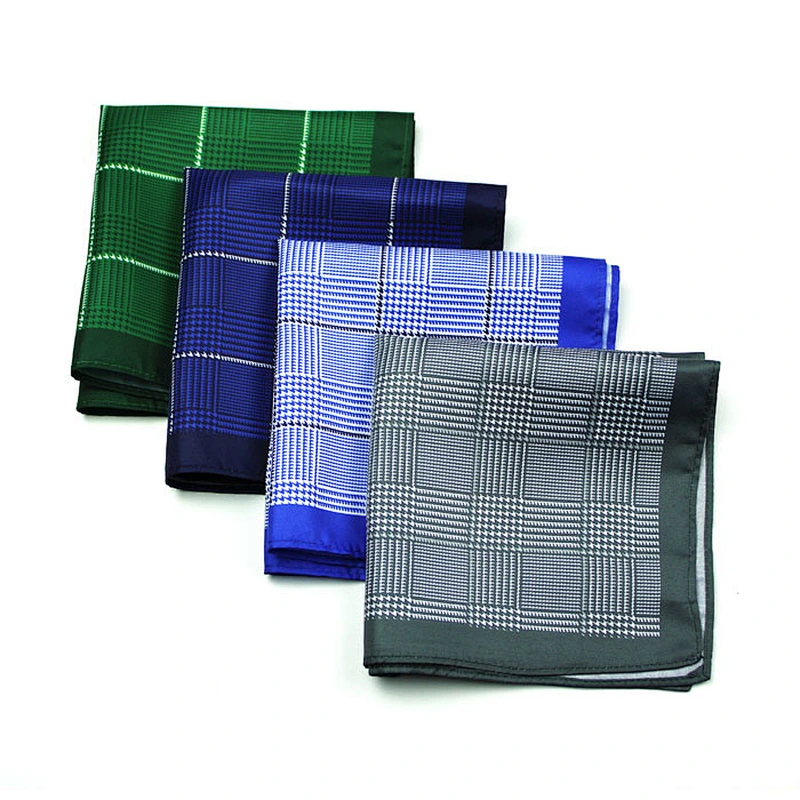 wholesale high quality mens Silk Printing pocket square