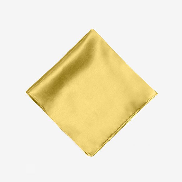 plain color gold satin handkerchief silk pocket squares wholesale men handkerchief SPS005