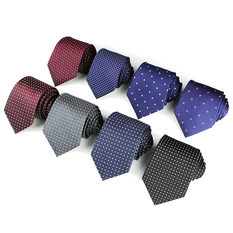 Customer Logo Mens Ties Silk Box Set Business Cravate Homme Silk Dot Ties For Men Italian