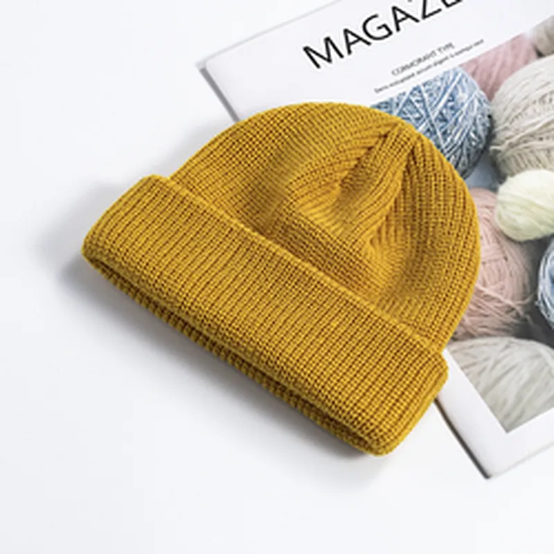 Cheap Fashion Beanie Winter Hats Knitted Cap Winter Plain Women'S Knitted Beanie Hats