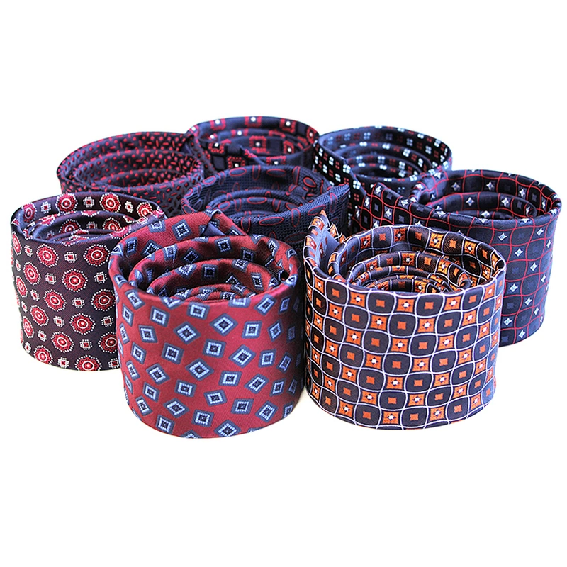 Wholesale Silk Neckties Men Fashion Casual Corbatas De Seda Dot imitated silk Ties Jacquard Fabric For Neckties