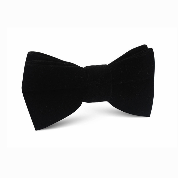 hot sale chinese classical black velvet bowtie for men