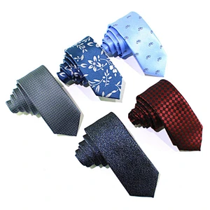 Custom Woven Necktie Gift Wholesale Polyester Slim Classic Ties Men Custom Logo
