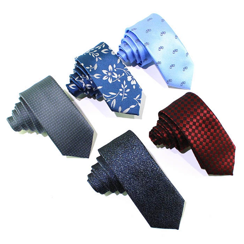 Custom Woven Necktie Gift Wholesale Polyester Slim Classic Ties Men Custom Logo
