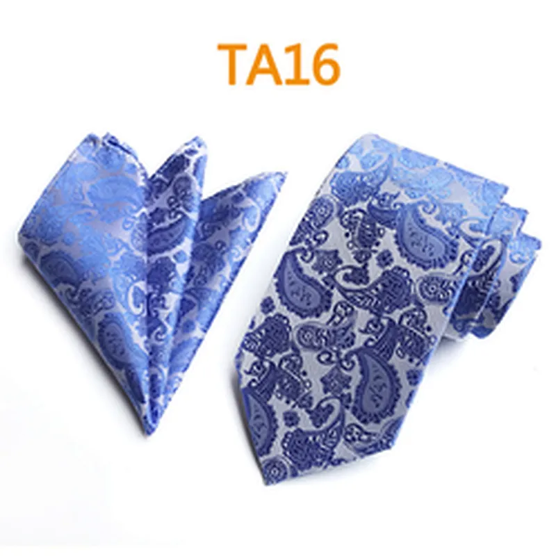 Fashion Mens Polyester Tie and Pocket Square Set