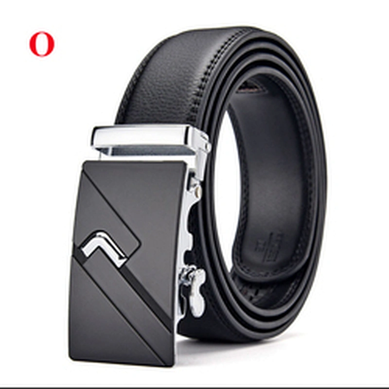 Wholesale Business Casual Adjustable Automatic Buckle Two-layer Cowhide Genuine Leather Belt for Men
