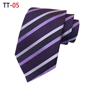 Fashion Necktie Set Gift Box Custom Logo Striped Neck Ties For Men Polyester Woven Corbatas Hombres