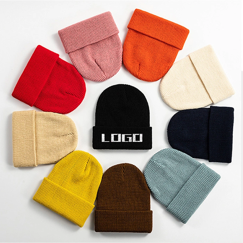 Woman Cheap Fashion Beanie Winter Hats Knitted Cap Winter Plain Women'S Knitted Beanie Hats