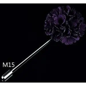 Wholesale lapel flower pin Fashionable groom boutonniere wedding Custom lapel flower pins for suit men