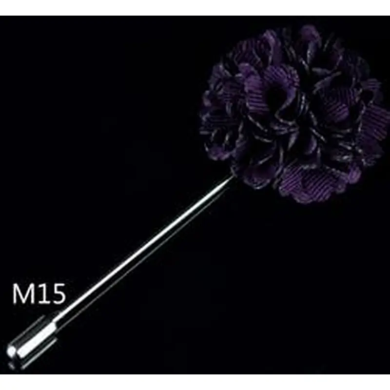 Wholesale lapel flower pin Fashionable groom boutonniere wedding Custom lapel flower pins for suit men