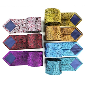 Custom Logo Tie Sublimation Polyester Jacquard Woven Tie For Men Bulk Order Paisley Neck Ties For Men Italian