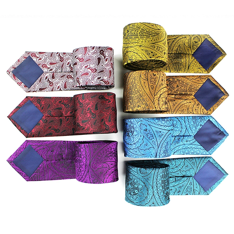 Custom Logo Tie Sublimation Polyester Jacquard Woven Tie For Men Bulk Order Paisley Neck Ties For Men Italian