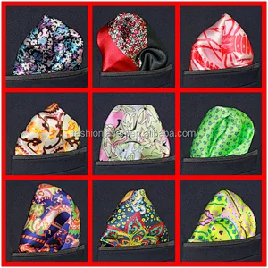 High Quality Men's Suit Hanky Men 100% Polyester Cotton Custom Logo Printed Adults