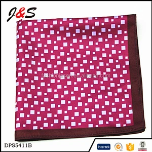wholesale high quality custom pocket square 100 silk