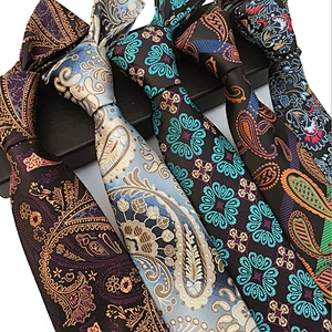 Casual Neck Ties For Men Custom Neckties Men Jacquard Woven Wholesale Paisley Cravate Pour Homme
