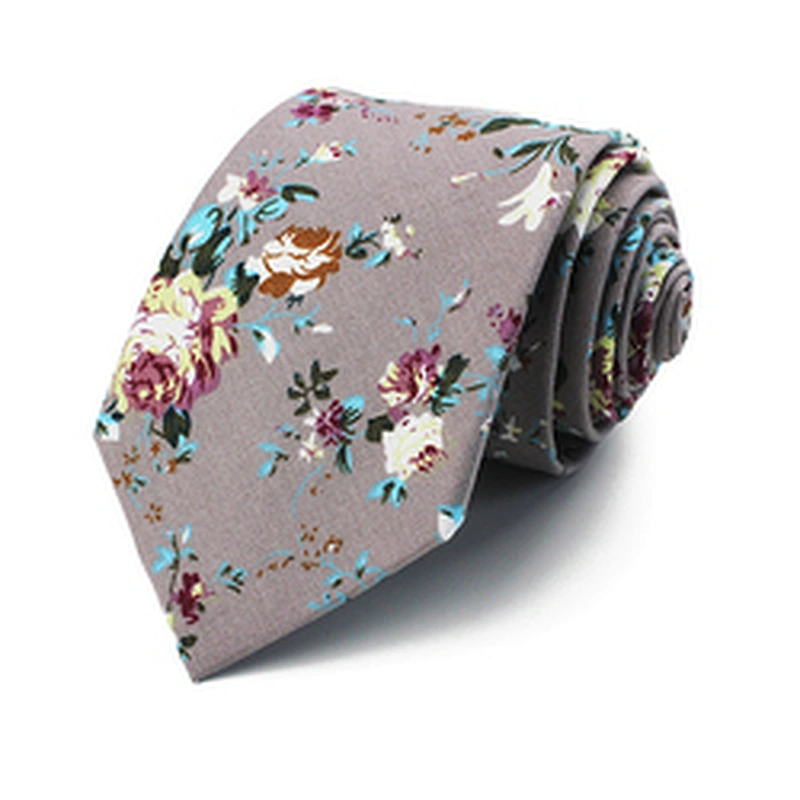 Chinese Classical Style Neck Ties For Men Casual Floral Ties Men Set Cotton Ties Men Necktie Set Gift Box
