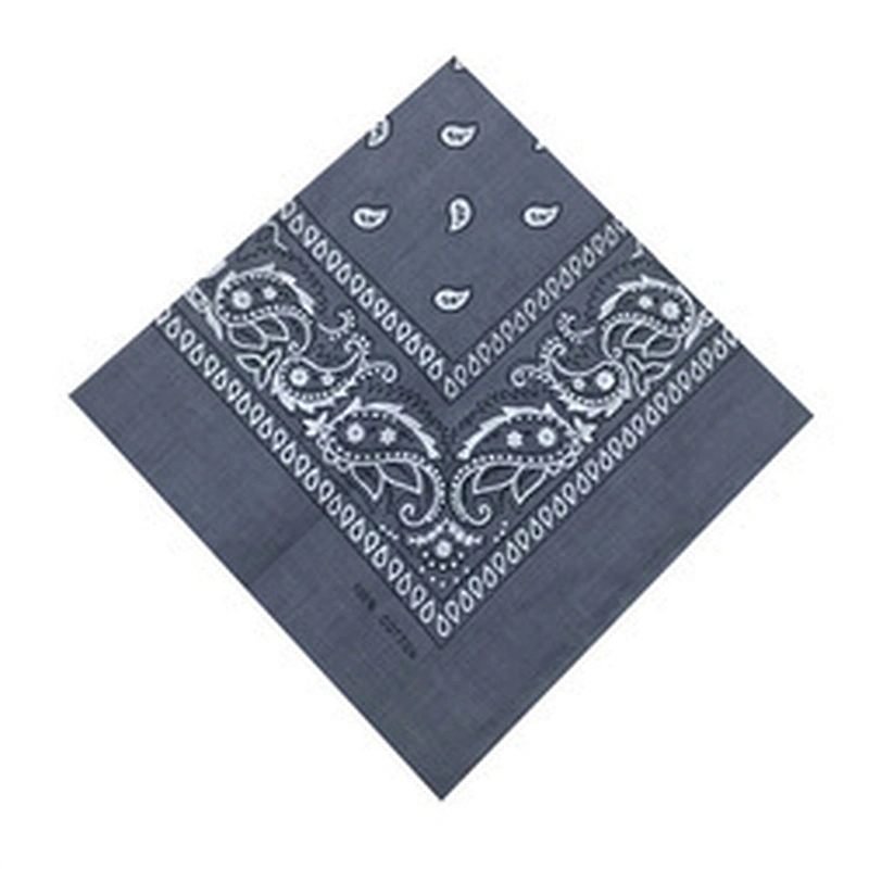 Wholesale Low Moq Fashion 100% Cotton Reusable Bandanas Custom Logo Silk Screen Printed Sport Headwear Soft Square Bandana Scarf