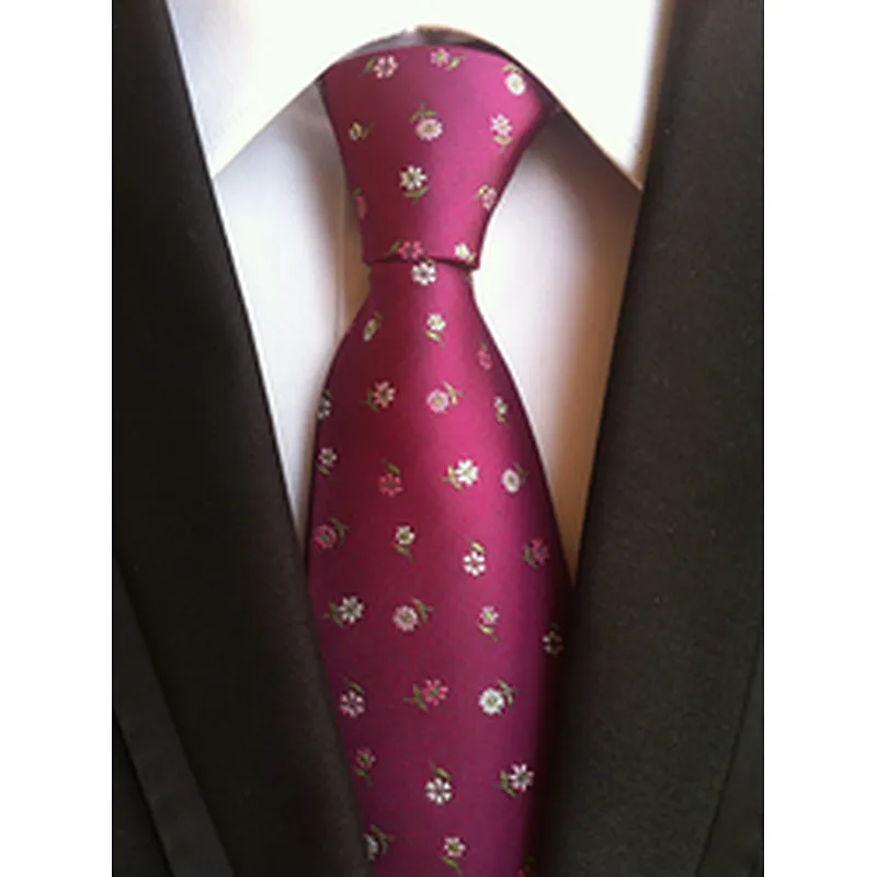 Wholesale Silk Neckties Men Luxury Paisley Silk Ties Jacquard Woven Polyester Cravate Homme