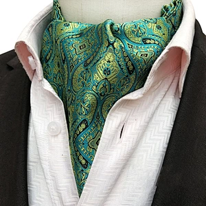 Casual Paisley Cravate Homme Jacquard Woven Folard Mens Ascot Classic Polyester Ties For Men Italian