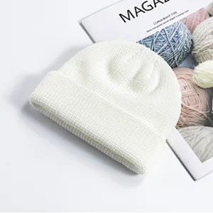 Cheap Fashion Beanie Winter Hats Knitted Cap Winter Plain Women'S Knitted Beanie Hats