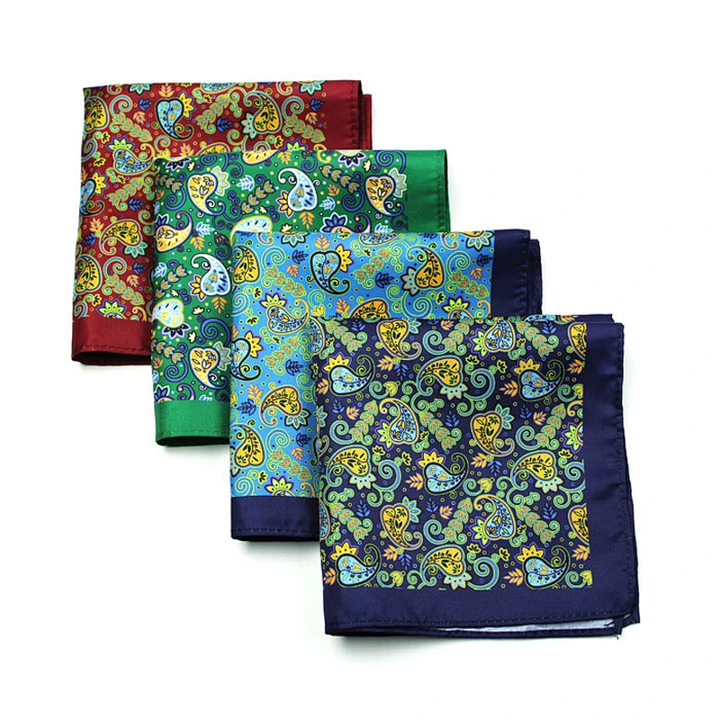 Digital printing colorful pattern handkerchiefs for men